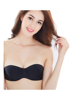 NIBEMINENT Antislip Strapless Invisible Bra Black  - Image 3