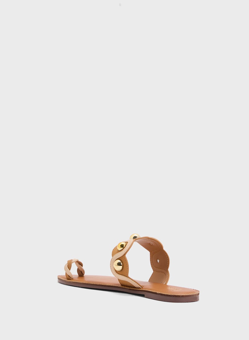 ELLA Studded Toe Post Sandal - Image 2