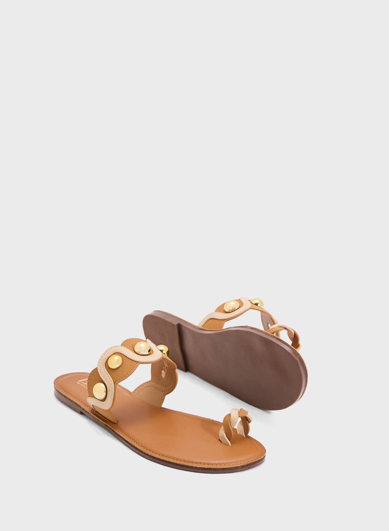 ELLA Studded Toe Post Sandal - Image 3