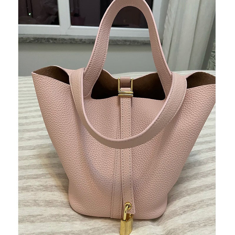 Guangzhou Factory Bags For Women Summer Bucket Bag Vegetable Basket Women'S Bag Genuine Leather Handbag Bridal Wedding Bag - Image 1