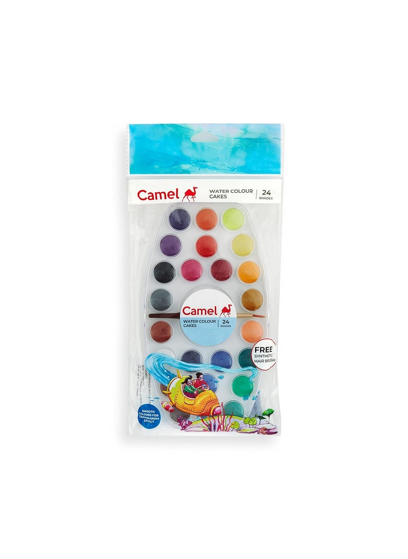 camel Camel Student Water Color Cake Set,24 Shades,Multicolor  - Image 5