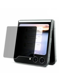 Wtech Samsung Galaxy Z Flip6 5G 2024 Premium E2E Privacy Full Glue Full Cover Tempered Glass Screen Protector (MSGECP) - Clear/Black  - Image 1