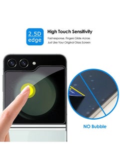 Wtech Samsung Galaxy Z Flip6 5G 2024 Premium E2E Privacy Full Glue Full Cover Tempered Glass Screen Protector (MSGECP) - Clear/Black  - Image 4