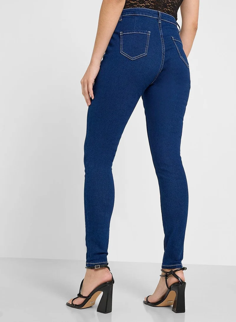Ginger  High Rise Skinny Fit Jeans for Women | Best Price UAE