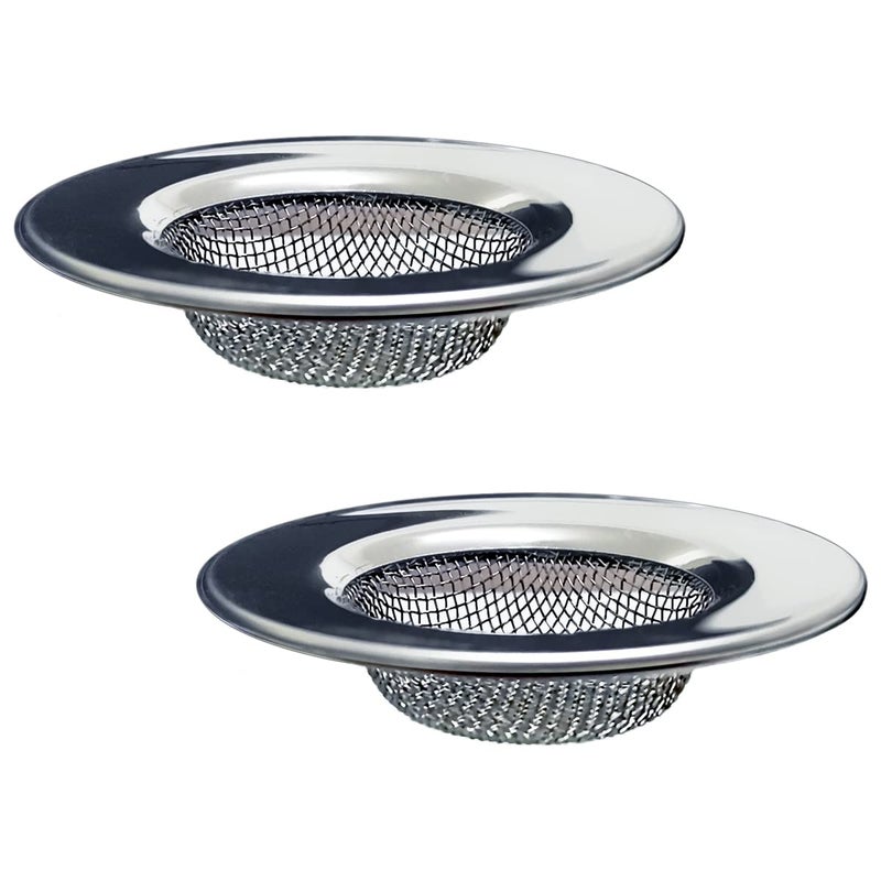 Seatery 1.50"" Bathtub Strainers Bathroom Sink Strainers Shower Drain Hair Catcher Drain Strainer For Laundry Mop Pool Utility Slop Rv Sink Stainless Steel Pack-2