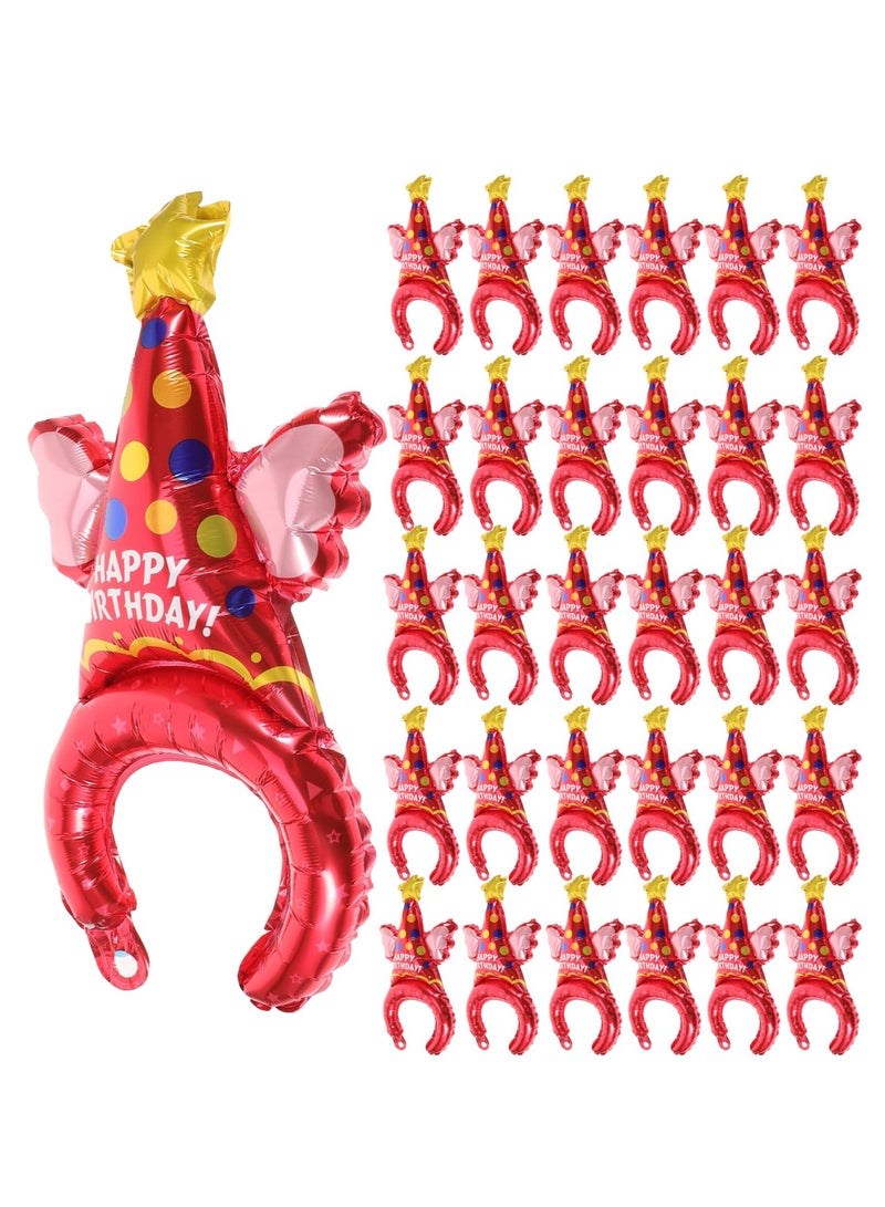 Excefore 50pcs Happy Birthday Decor, Party Balloon Hat, Aluminum Film Balloons for birthday party, girls' party, daily gathering, sister photoshoot - Image 1