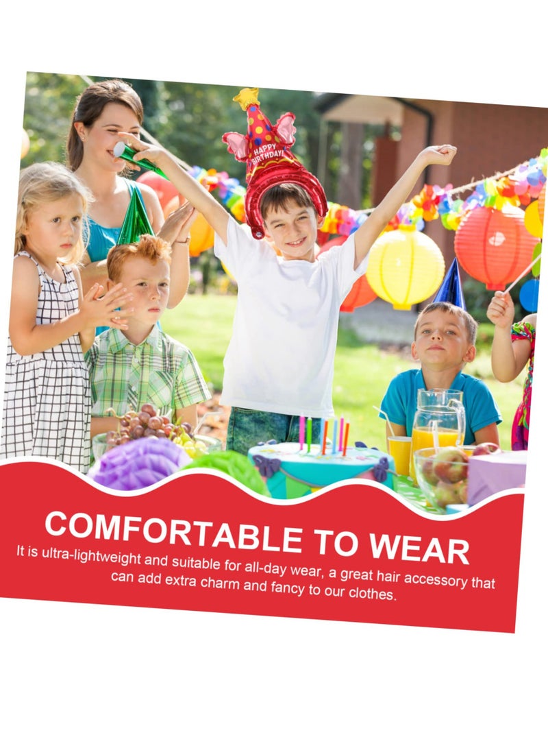 Excefore 50pcs Happy Birthday Decor, Party Balloon Hat, Aluminum Film Balloons for birthday party, girls' party, daily gathering, sister photoshoot - Image 5