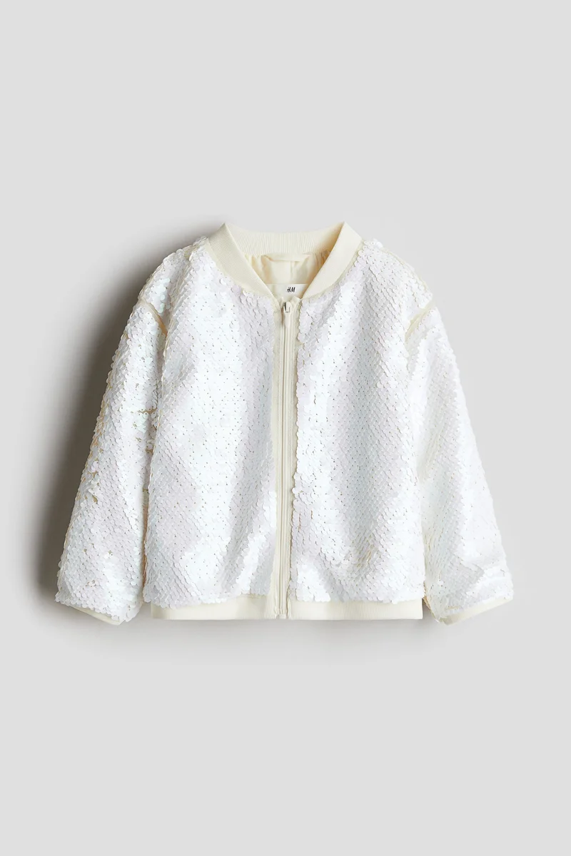 اتش اند ام جاكيت بومبر مزيّن بالترتر