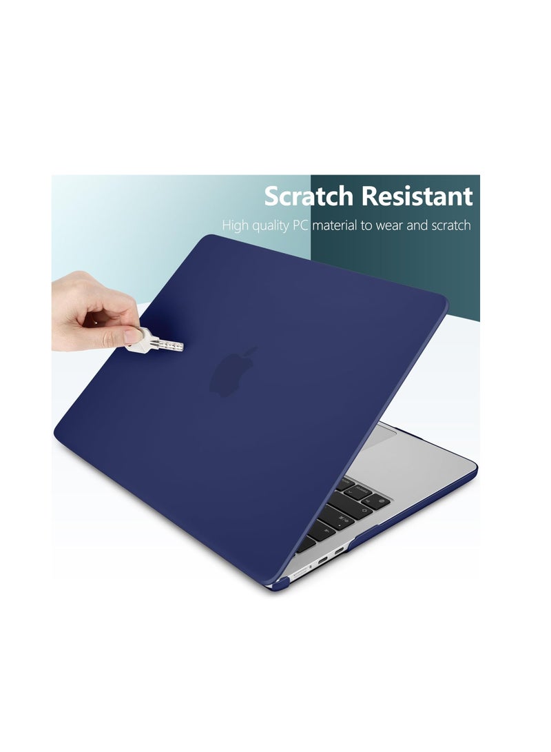 Matte Hard Shell Case Cover Compatible with MacBook Air 13 inch M4 M3 M2 Case 2022 2023 2024 2025 Model A2681 A3113 A3240 Touch ID,Navy Blue - Image 2