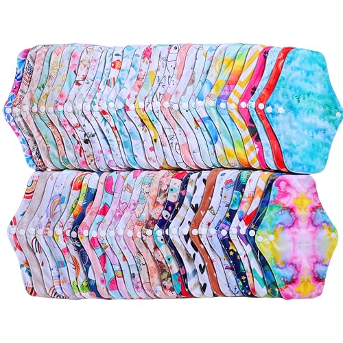 Asenappy 10 pcs M Size Random Prints Reusable Cloth Menstrual Pads for Women Period10Mrandomprints - Image 2
