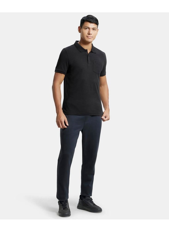 JOCKEY - Jockey Men's Regular Fit Half Sleeved Polo T-Shirt with chest Pocket 3913_Black_XXL - Image 1