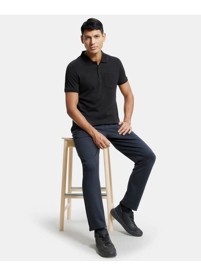 JOCKEY - Jockey Men's Regular Fit Half Sleeved Polo T-Shirt with chest Pocket 3913_Black_XXL - Image 1