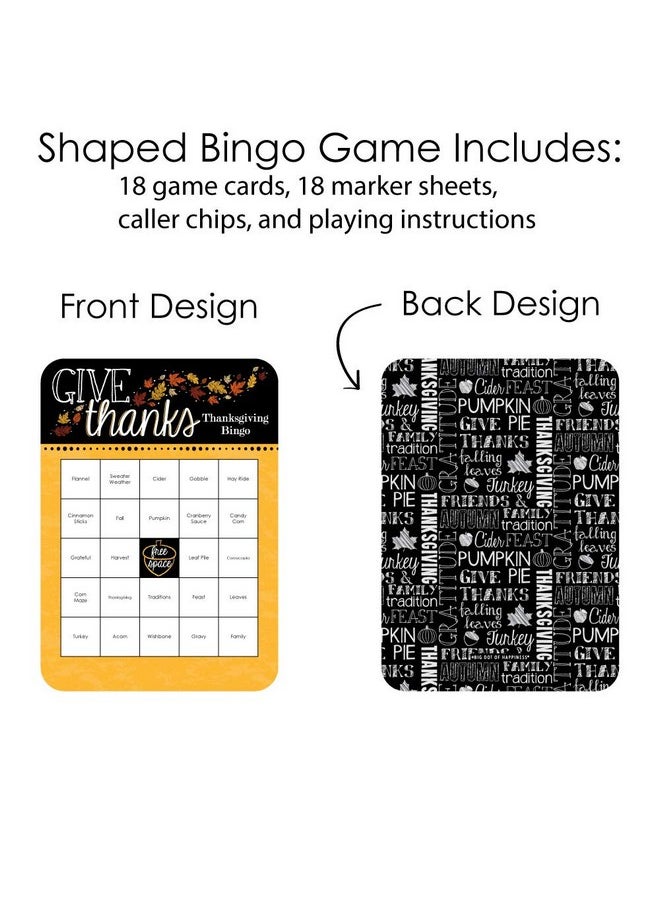 Big Dot of Happiness Big Dot of Happiness Give Thanks - Bingo Cards and Markers - Thanksgiving Party Bingo Game - Set of 18  - Image 3