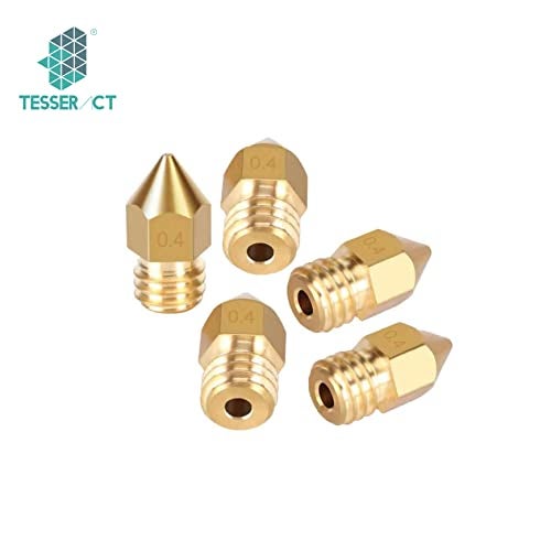 TESSERACT 0.4mm Extruder Nozzle For 3D Printer | MK8 Brass Nozzle for 3D Printing | Made in India Compatible With Anet A8 Makerbot MK8 Creality CR-10 S4 S5 Ender 3 3Pro 5 (Quantity-5 Nozzle MK8 0.4mm) - Image 3