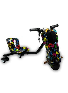 GOLD MANTIS Electric Drift Scooter for Kids – Unique Graffiti Design, 360° Spinning Action, LED Light Wheels, Adjustable Seat, Rechargeable Battery – Exciting Ride for Boys & Girls  - Image 2