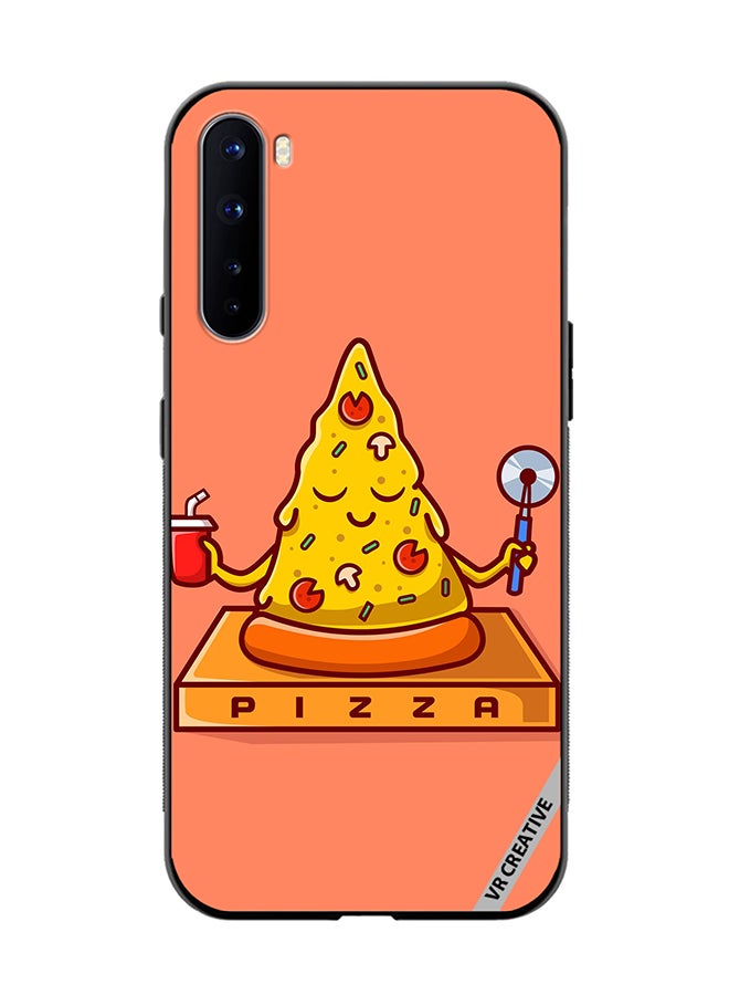 VR CREATIVE Protective Case Cover For OnePlus Nord Cute Pizza Yoga Design Multicolour - Image 1