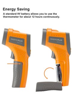 INKBIRD INKBIRD INK-IFT01 Infrared Thermometer Non-Contact Digital Laser Temperature Thermometer with Adjustable Emissivity Max Measure -50℃~550℃ Instant Read for Cooking Barbecue Automotive and Industrial  - Image 5