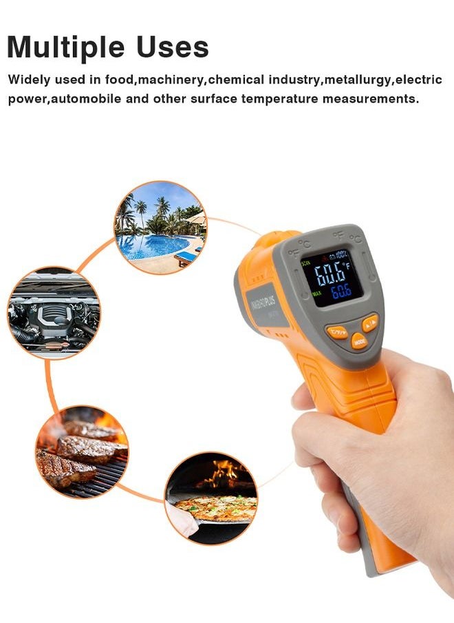 INKBIRD - INKBIRD INK-IFT01 Infrared Thermometer Non-Contact Digital Laser Temperature Thermometer with Adjustable Emissivity Max Measure -50℃~550℃ Instant Read for Cooking Barbecue Automotive and Industrial - Image 1
