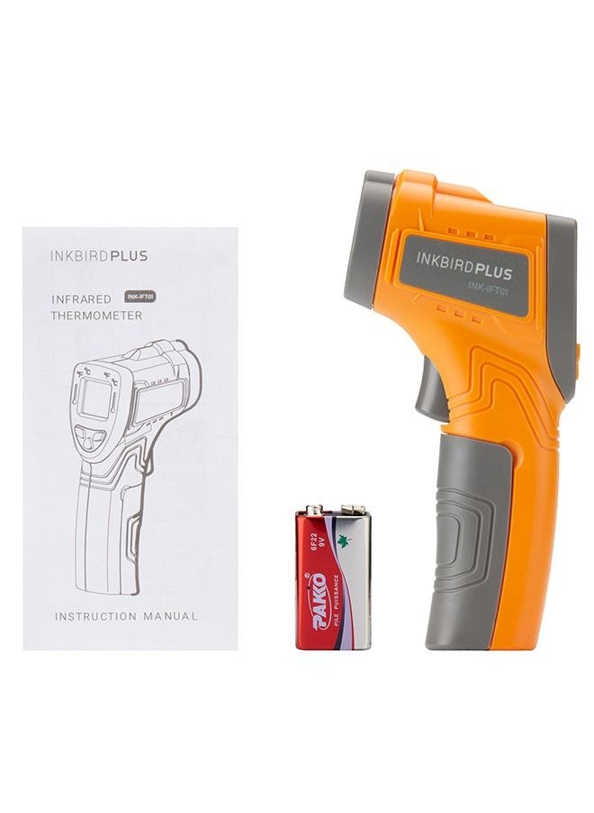 INKBIRD - INKBIRD INK-IFT01 Infrared Thermometer Non-Contact Digital Laser Temperature Thermometer with Adjustable Emissivity Max Measure -50℃~550℃ Instant Read for Cooking Barbecue Automotive and Industrial - Image 1