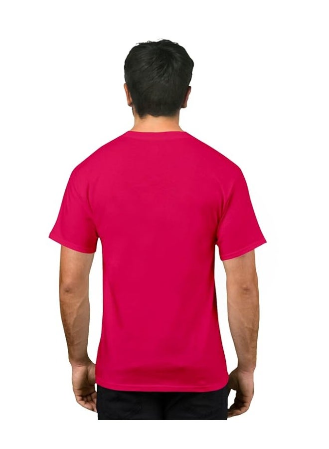 OPLU Store Men's Regular Fit Cotton Printed Tshirt, DarkPink_3XL - Image 3