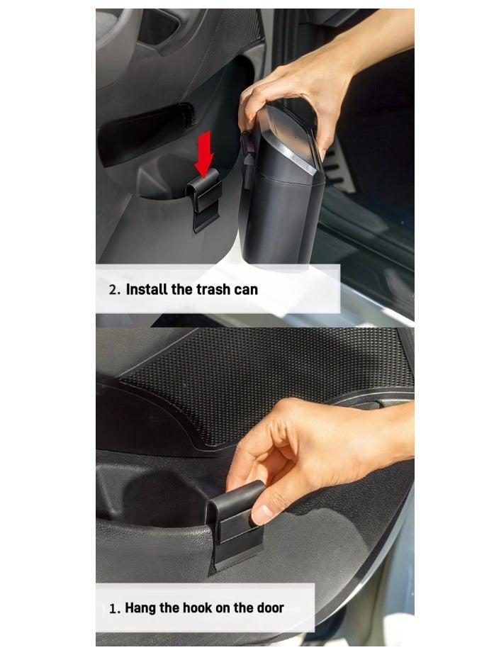 Car Trash Can Container with Bin Leak Proof Dustbin Multipurpose Trash Bin for Car,Automotive Garbage Container Bin for Vehicle, Home, Office - Image 2