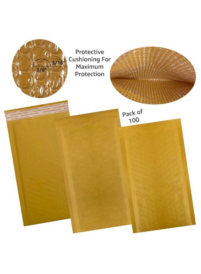 StarBoxes 100 Kraft BUBBLE Mailers 5x10" - #00 Self-Sealing Padded Envelopes Bags - Image 3