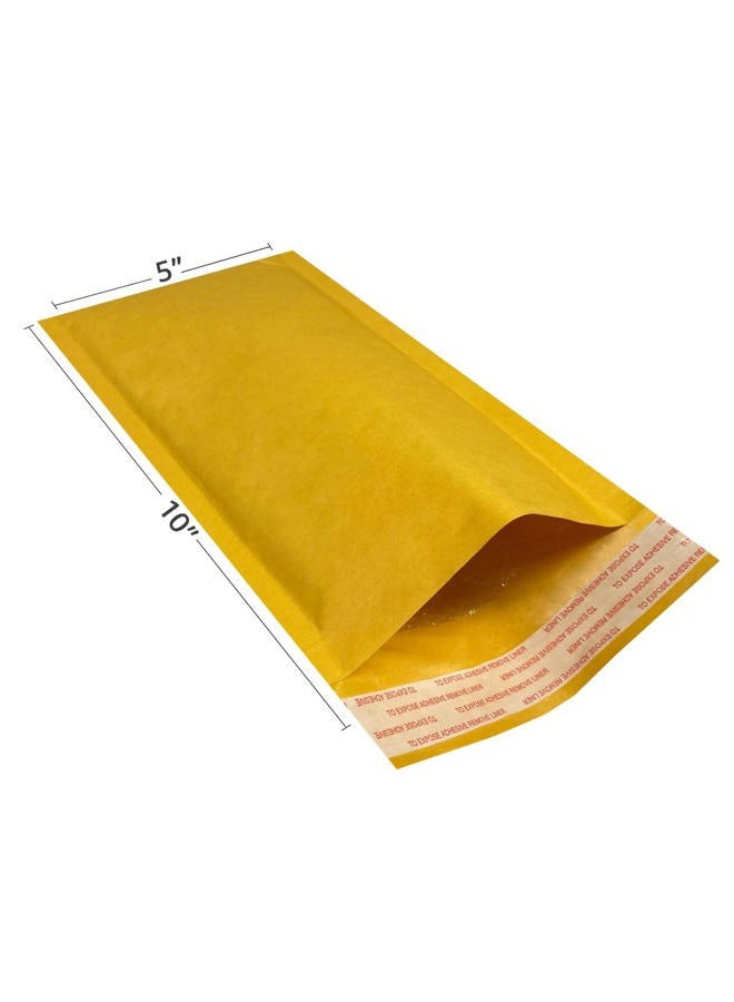 StarBoxes 100 Kraft BUBBLE Mailers 5x10" - #00 Self-Sealing Padded Envelopes Bags - Image 2