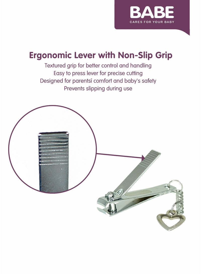 BABE - Baby Stainless Steel Nail Clippers with Nail File, Pack of 2 - Image 4