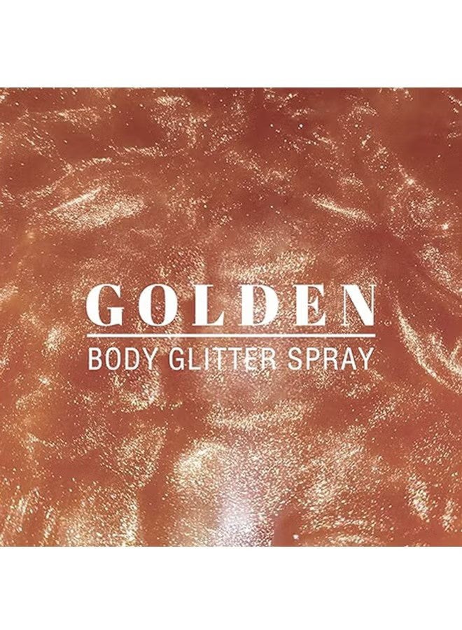 Ushas Body Glow Shimmer Spray 76ml, Hair and Body Makeup, Instant Result, Long-Lasting, Ultra Fine Mist Even Coverage Quick Glow Body Glitter, for All Skin Types - #04 - Image 2