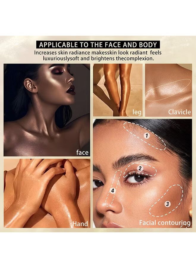Ushas Body Glow Shimmer Spray 76ml, Hair and Body Makeup, Instant Result, Long-Lasting, Ultra Fine Mist Even Coverage Quick Glow Body Glitter, for All Skin Types - #04 - Image 3