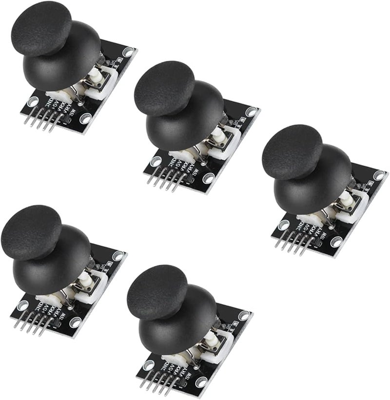 Cryfokt 5Pcs Dual Axis Joystick Module for, Durable Control Levers for Game Controller Applications, Ideal for Robotics, 5 Units - Image 2