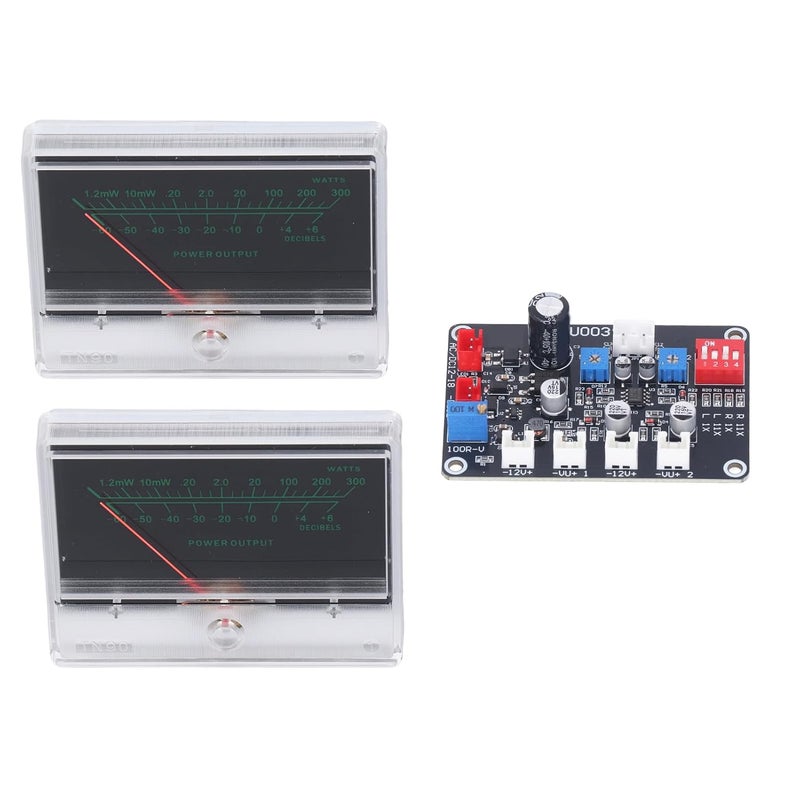 مجموعة عداد VU مضاءة خلفيًا مع لوحة قيادة لتضخيم الصوت المنزلي واستوديو تسجيل الصوت - Image 3