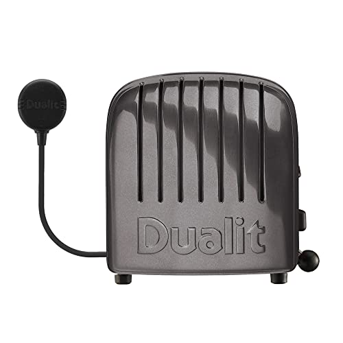 Dualit محمصة دواليت الكلاسيكية 2 شريحة نيو جين - ستانلس ستيل - مصنوعة يدويًا في المملكة المتحدة - عناصر بروهيت قابلة للاستبدال - إذابة الثلج عن الخبز - مؤقت ميكانيكي - محمصة كلاسيكية معدنية فحمية - Image 5