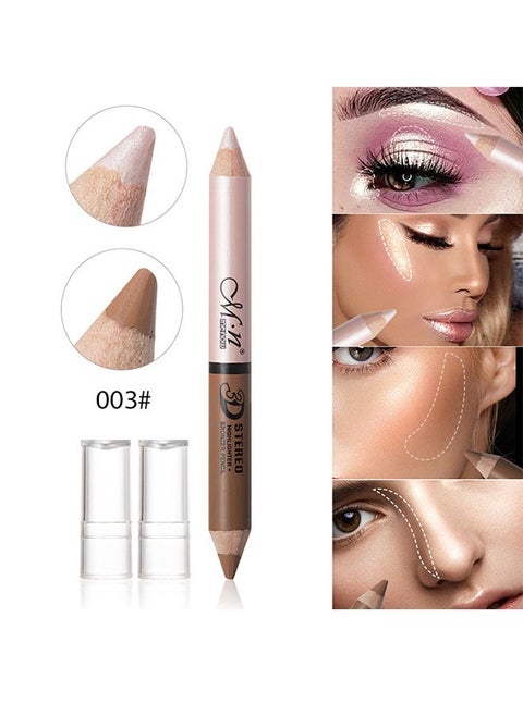 Highlighter Contour 2 In 1 Dual Ended Makeup Pen, Double-Ended Design, Can Meet The Needs of Concealer, Highlighting The Contour of The Face, Can Freely Match Colors According To Different Makeup