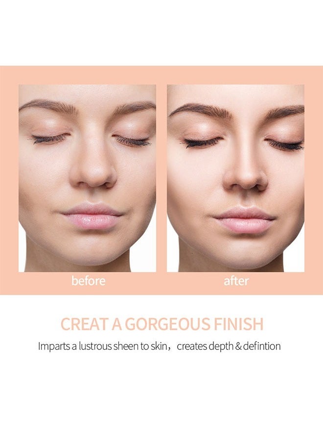 Highlighter Contour 2 In 1 Dual Ended Makeup Pen, Double-Ended Design, Can Meet The Needs of Concealer, Highlighting The Contour of The Face, Can Freely Match Colors According To Different Makeup