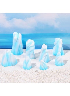UKCOCO UKCOCO Aquarium Snow Mountain Decoration - Safe Resin Underwater Iceberg Ornament Simulation Floeberg Figurine Glacier Landscape Decoration 8pcs  - Image 3