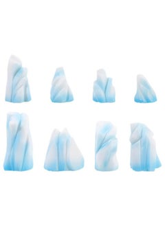 UKCOCO UKCOCO Aquarium Snow Mountain Decoration - Safe Resin Underwater Iceberg Ornament Simulation Floeberg Figurine Glacier Landscape Decoration 8pcs  - Image 1