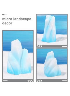 UKCOCO UKCOCO Aquarium Snow Mountain Decoration - Safe Resin Underwater Iceberg Ornament Simulation Floeberg Figurine Glacier Landscape Decoration 8pcs  - Image 2