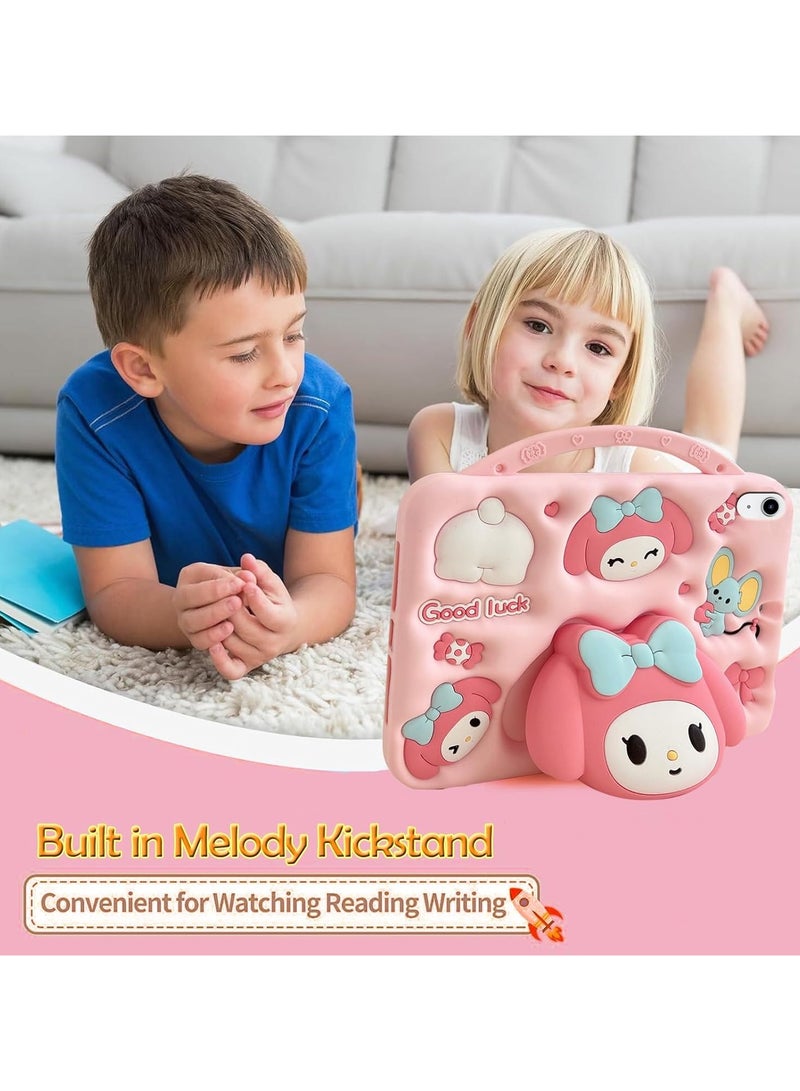 general Compatible with iPad 10th Generation 2022 10.9 inch Case for iPad 10 Kids Case Cute 3D Cartoon Silicone Case with Stand Grip, Shoulder Strap - Image 4