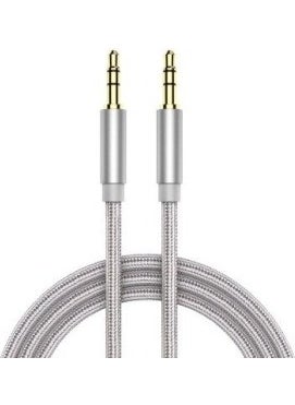 Hiqonic Apple iPhone Samsung Xiaomi Huawei Oppo Compatible Knitted 3.5mm. Aux Steel Braid Car Home Music Video Audio Cable.  - Image 1