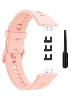 Generic Soft Silicone Sport Band Stripe Silicone Wrist Strap Replacement for Huawei Watch Fit Fitness Smart Watch Huawei Fit  - Image 3