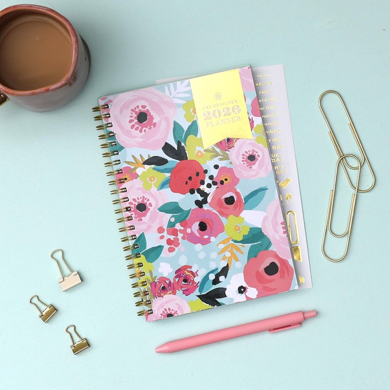 Blue Sky Day Designer 2026 Weekly and Monthly Planner Calendar, January 2026 - December 2026, 5" x 8", Flexible Cover, Durable Twin Wire Binding, Storage Pocket, Includes Stickers, Secret Garden Mint - Image 2