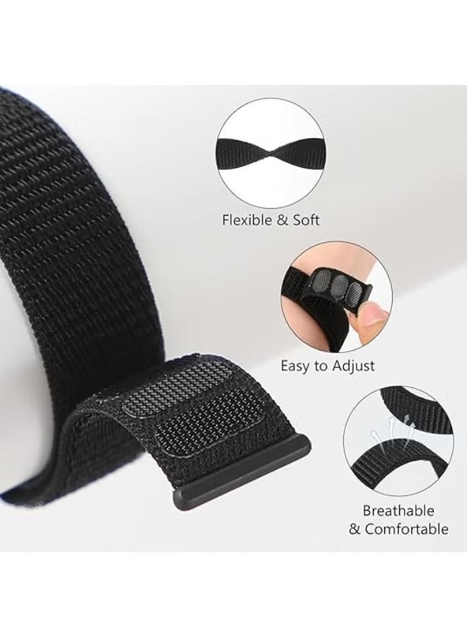 DeHuCg Nylon Strap Compatible with Xiaomi Mi Band 10/Mi Band 9/Mi Band 8 Soft Adjustable Band for Men and Women White - Image 5
