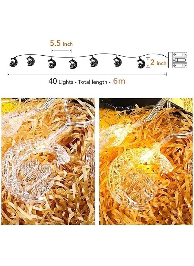 The Bros Ramadan String Lights Star Moon Lights Ramadan Decorations for Home Battery Powered Eid Islamic Wall Decor Eid Mubarak LED Moon Lamp Muslim Ramadan Light Eid Ornaments  - Image 2