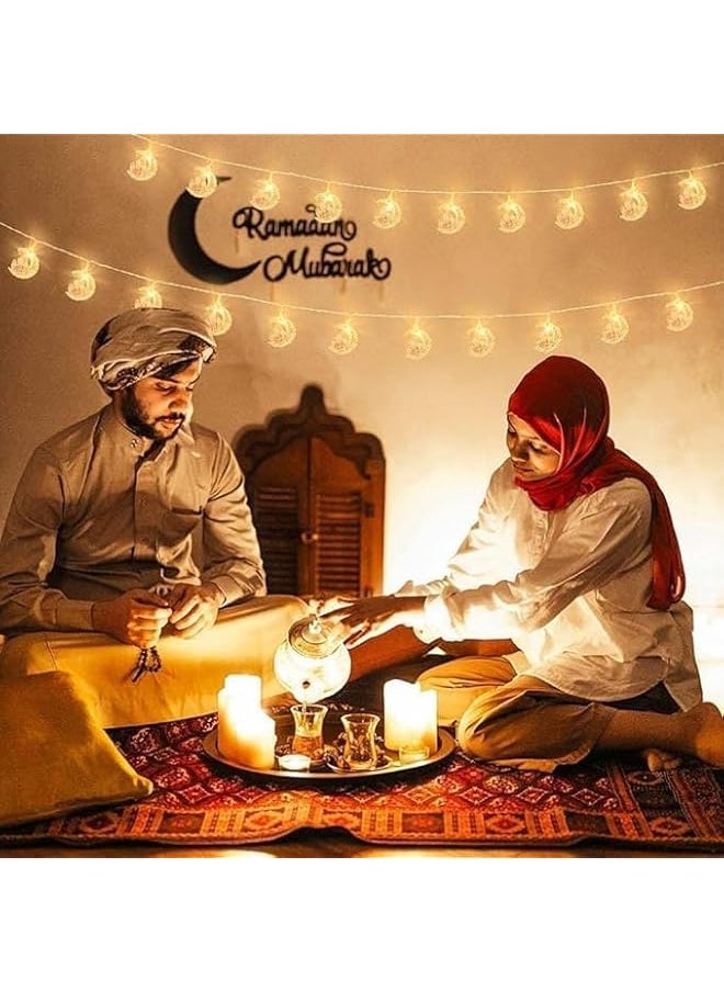 The Bros Ramadan String Lights Star Moon Lights Ramadan Decorations for Home Battery Powered Eid Islamic Wall Decor Eid Mubarak LED Moon Lamp Muslim Ramadan Light Eid Ornaments  - Image 4