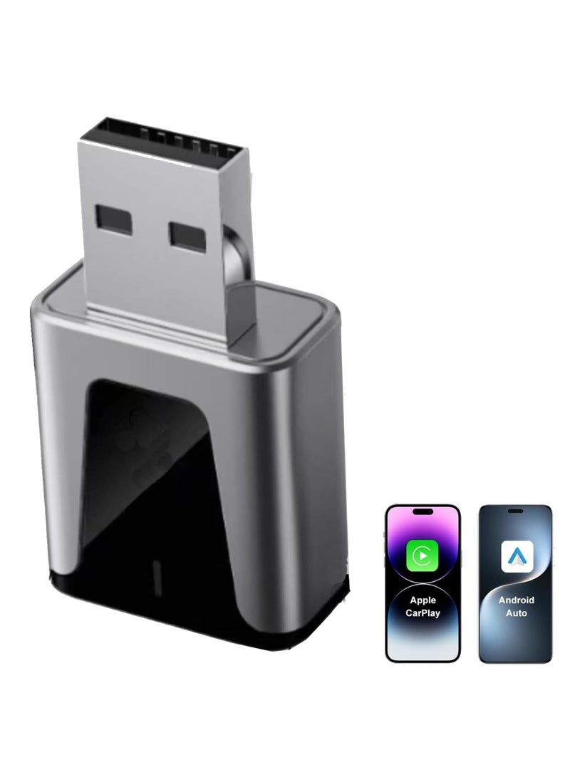 SYOSI Wireless CarPlay Adapter – Compatible with USB-A & USB-C,for iPhone & Android – 2-in-1 CarPlay & Android Auto,Plug-and-Play,Converts Wired to Wireless,Fast Auto-Connect,Low Latency,Works with All Car - Image 1