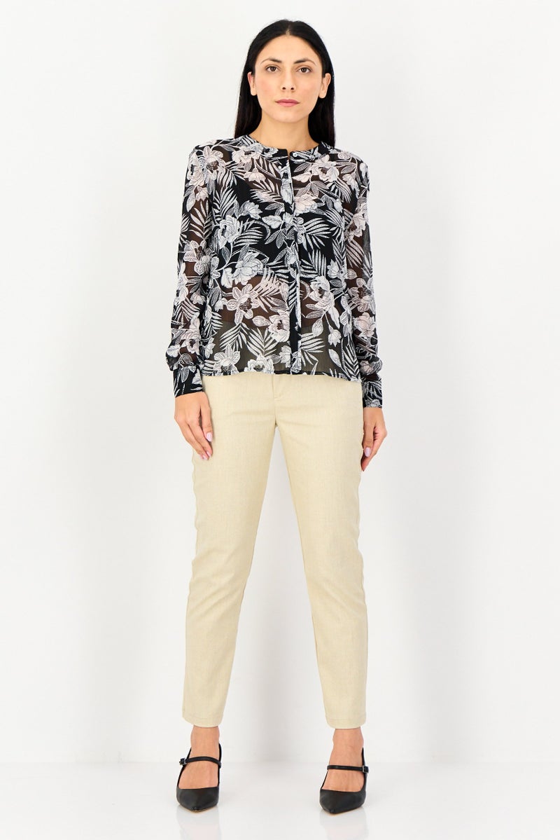 Reiko Women Regular Fit Floral Print Long Sleeve Shirt, Multicolor - Image 4