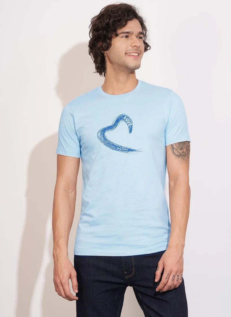 Being Human Brand Logo Printed Crew Neck Regular Fit T-shirt