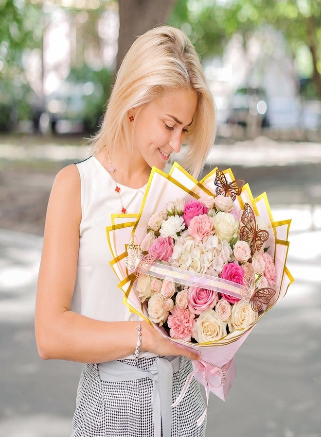 Maitys 189 Pcs Money Bouquet Kit 20 Sheets DIY Flower Wrapping Paper 100 Pcs Bamboo Skewers Floral Foam Blocks for Birthday Anniversary Wedding Gift - Image 4