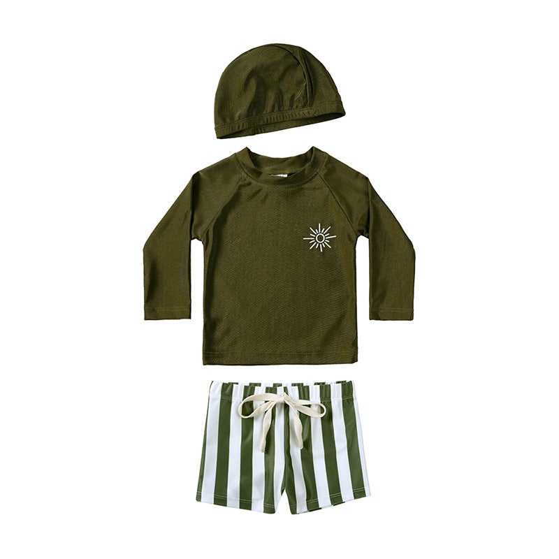 Children'S Swimwear Boys' Sun Protection Beach Swimsuit 2026 New Baby Long-Sleeved Split Swim Trunks Set - Image 5